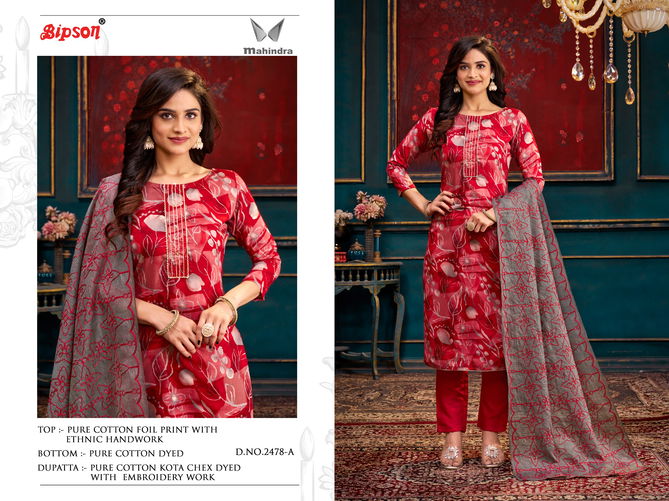 Mahindra 2478 By Bipson Printed Cotton Dress Material Wholesale Clothing Suppliers In India